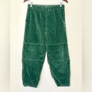 Lands’‎ End Corduroy Pants Women’s 10 Green Academia Gorpcore Cropped